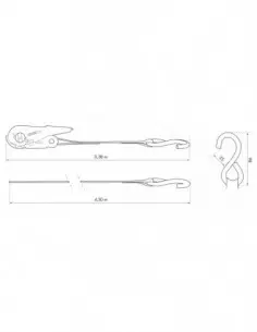 Sangle à cliquet 25mm x 4,50m crochet s - rouge 2