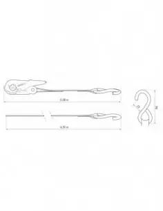 Set de 2 sangles à cliquet 25mm x 4,50m crochet s - rouge 2