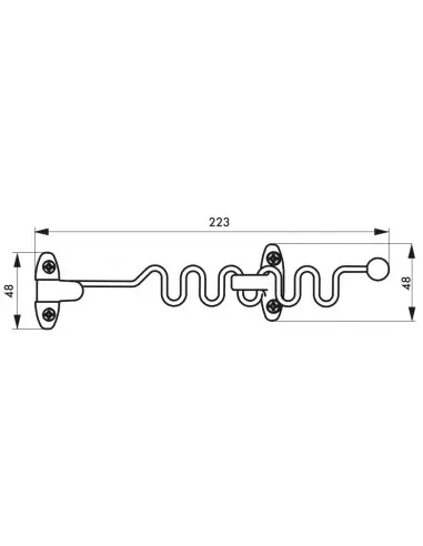 Entrebailleur de fenetre à 1 ou 2 vantaux doré Entrebailleur de fenetre à 1 ou 2 vantaux doré