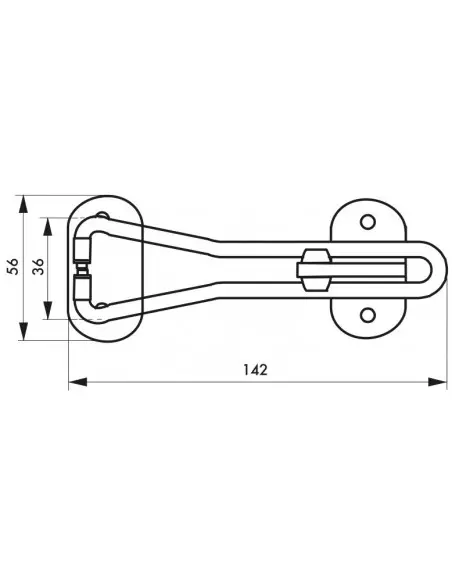 Entrebailleur de porte chromé