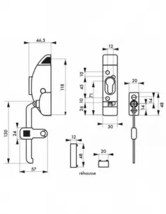 Entrebailleur de fenetre à clé argent 2