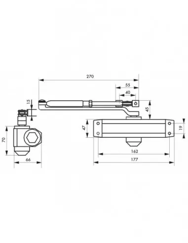 Ferme porte hydraulique eco argent force 3 Ferme porte hydraulique eco argent force 3