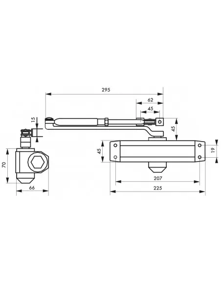 Ferme porte hydraulique eco blanc force 5