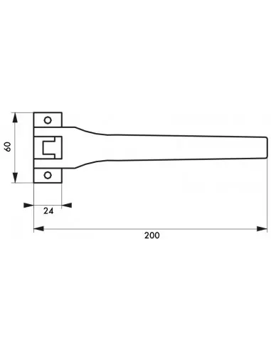Ferme-porte automatique pour porte légère - anodisé argent Ferme-porte automatique pour porte légère - anodisé argent