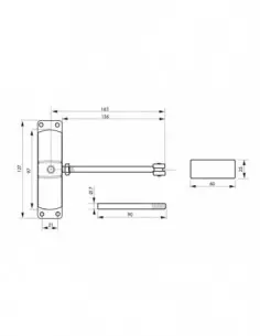 Ferme-porte automatique pour porte légère - blanc 2