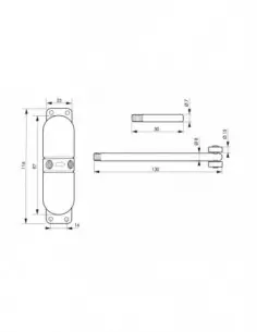 Ferme-porte automatique pour porte légère - noir 2
