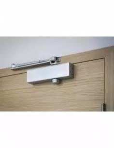 Ferme-porte hydraulique design réversible argent avec bras standard force 3 2