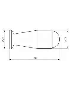 Butoir ballustre 80 mm bois 2