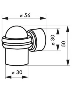 Butoir de porte avec aimant mural 2