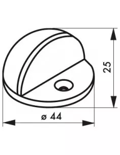 Butoir de porte demi boule 2