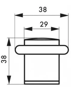 Butoir de sol Ø 29 mm hauteur 38 mm 2