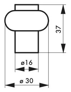 Butoir de sol Ø 30 mm à réhausse 2