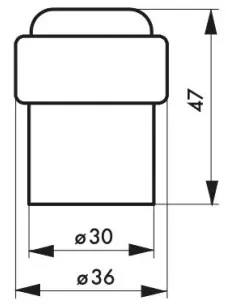 Butoir de sol Ø 30 mm champagne 2