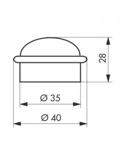 Butoir de sol Ø 35 mm bois 2
