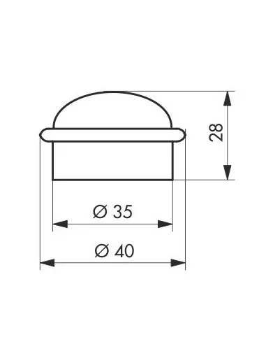 Butoir de sol Ø 35 mm bois Butoir de sol Ø 35 mm bois