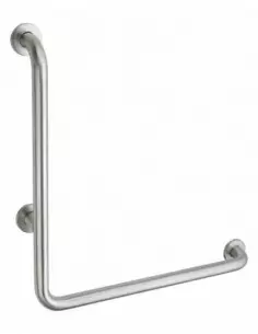 Barre de maintien angle 90° Ø32mm l.350mm - inox brossé