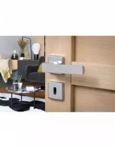 Paire de béquilles Fifty pour porte, carré 7mm, chromé poli - THIRARD 2