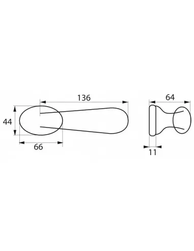Béquille double gran prix alu noir mat Béquille double gran prix alu noir mat