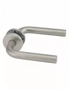 Paire de béquilles pour porte, carré 7x110mm, aspect inox - THIRARD