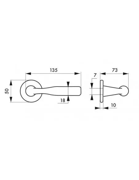 Béquille double inox 304