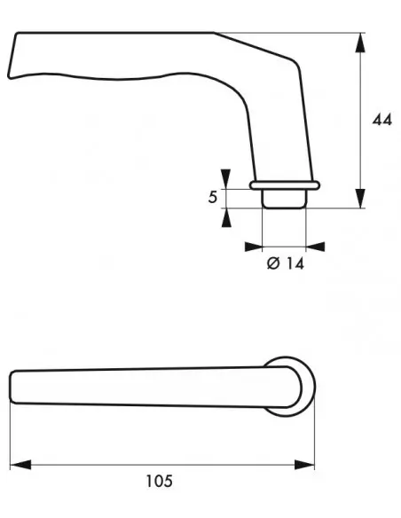 Bequille double carré 7 mm 1 portée