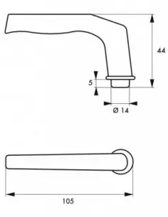 Bequille double carré 8 mm 1 portée 2