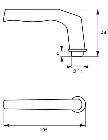 Bequille double carré 8 mm 1 portée