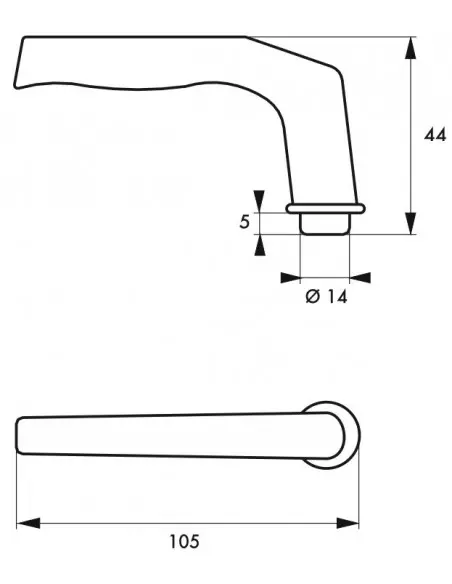 Bequille double carré 8 mm 2 portées