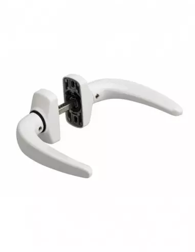 Bequille double carré 8 mm blanc