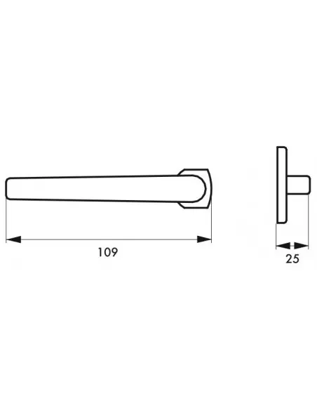 Bequille double chantilly anodisé inox 7 mm