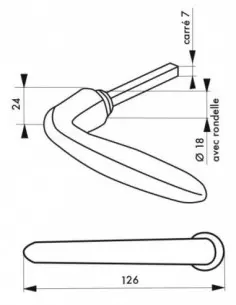 Bequille double deauville marron - 1 portée 2