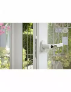Bequille fenêtre laqué blanc à clé 2