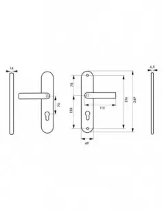 Ensemble de securite béquille double argent f1 2