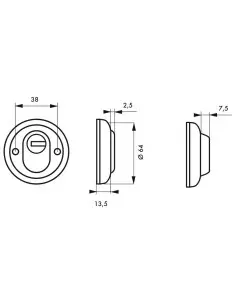 Paire de rosaces de sécurité renforcé chromé 2