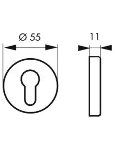 Paire de rosaces trou de cylindre 2