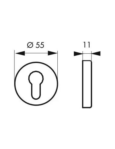 Paire de rosaces trou de cylindre Paire de rosaces trou de cylindre