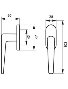 Béquille de fenêtre leto/maàa champ. 2