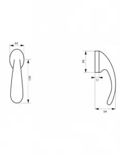 Bequille de fenêtre gran prix alu noir mat 2