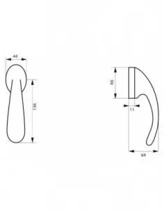 Béquille Gran Prix pour fenêtre, aluminium argenté - THIRARD 2