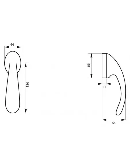 Béquille Gran Prix pour fenêtre, aluminium argenté - THIRARD