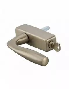 Béquille Shark pour fenêtre, nickelé satiné, 1 clé - THIRARD 2