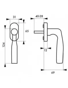 Béquille Shark pour fenêtre, chromé poli - THIRARD 2