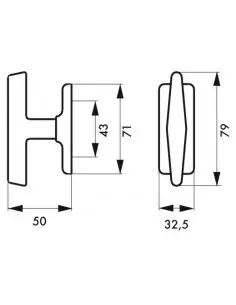 Bouton de fenêtre coq noir 2