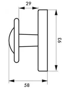 Bouton fonte peinte avec vis de pose 2