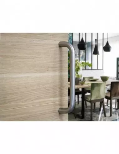 Paire de poignées tirage inox d 25 de porte battante - ea 300mm Paire de poignées tirage inox d 25 de porte battante - ea 300mm