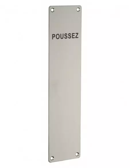 Plaque propreté inox 300x75 mm marquage noir