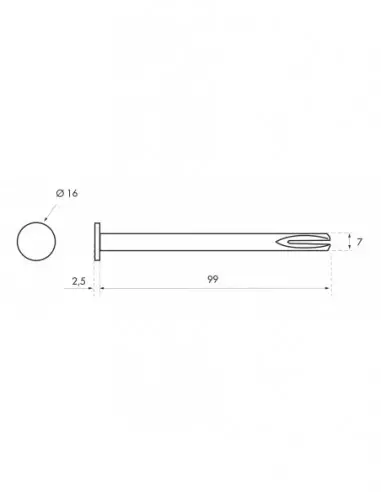 Carré borgne 7 x 100mm Carré borgne 7 x 100mm