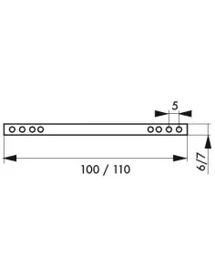 Carre percé 6 x 110 mm 2