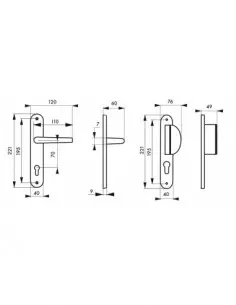 Chantilly laqué blanc trou de cylindre, i pour porte palère 2