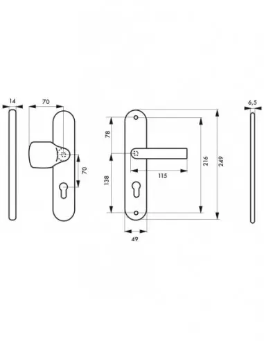Ensemble de securite palère anodisé argent f1 Ensemble de securite palère anodisé argent f1